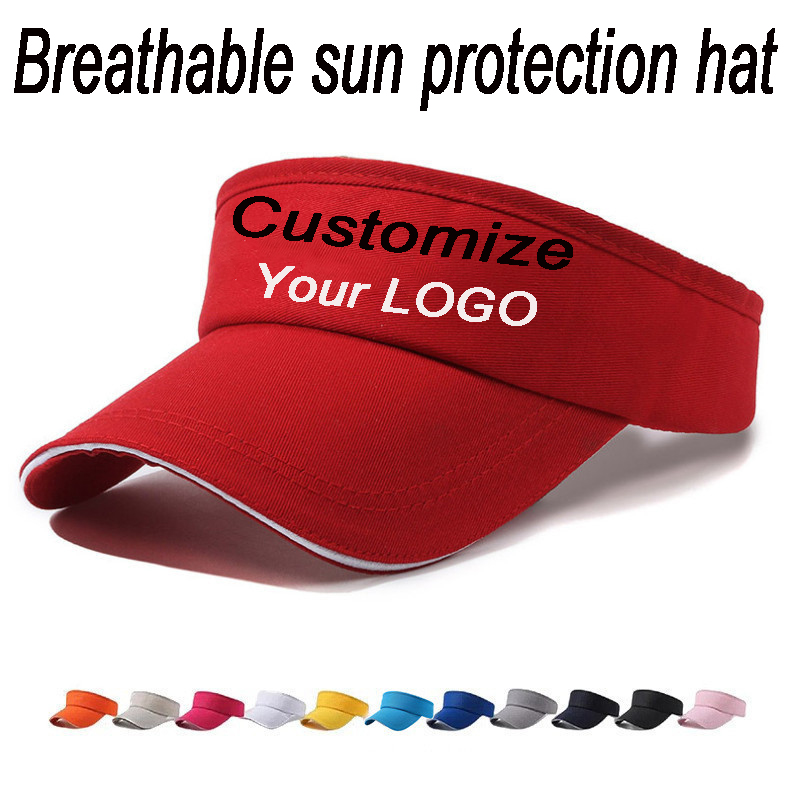 Visor Sun Hat - Boné Viseira Personalizado com Logo, Respirável,