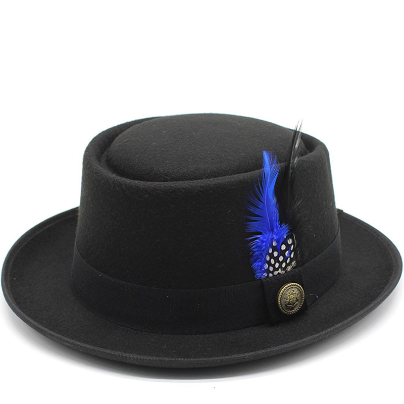 Fedora Hat Wool - Fedora de feltro de aba larga