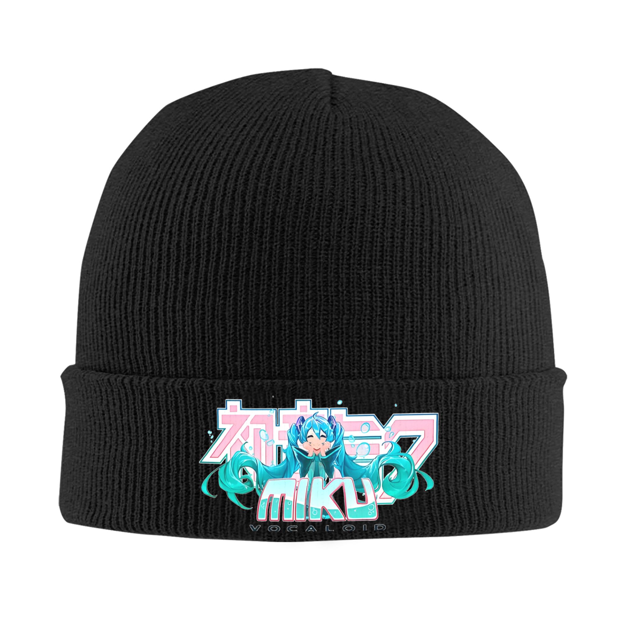 Beanie Cuffed Knit - Gorro de malha canelada Hatsune Miku