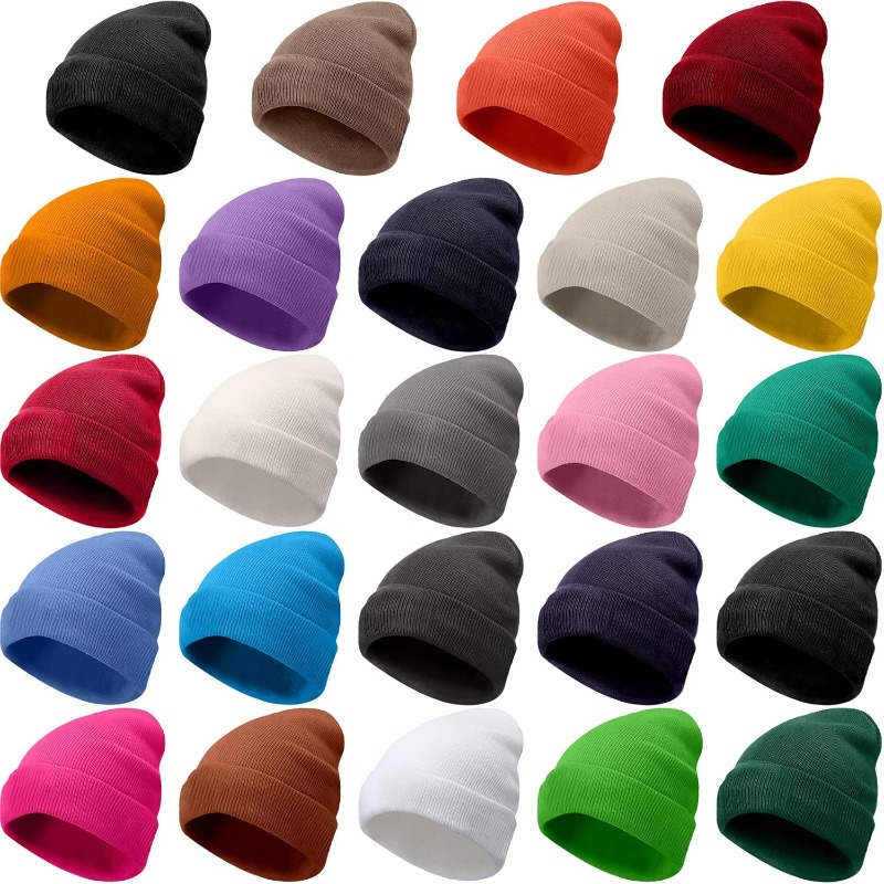 Beanie Cuffed Knit - 1pc inverno quente grosso gorro chapéu