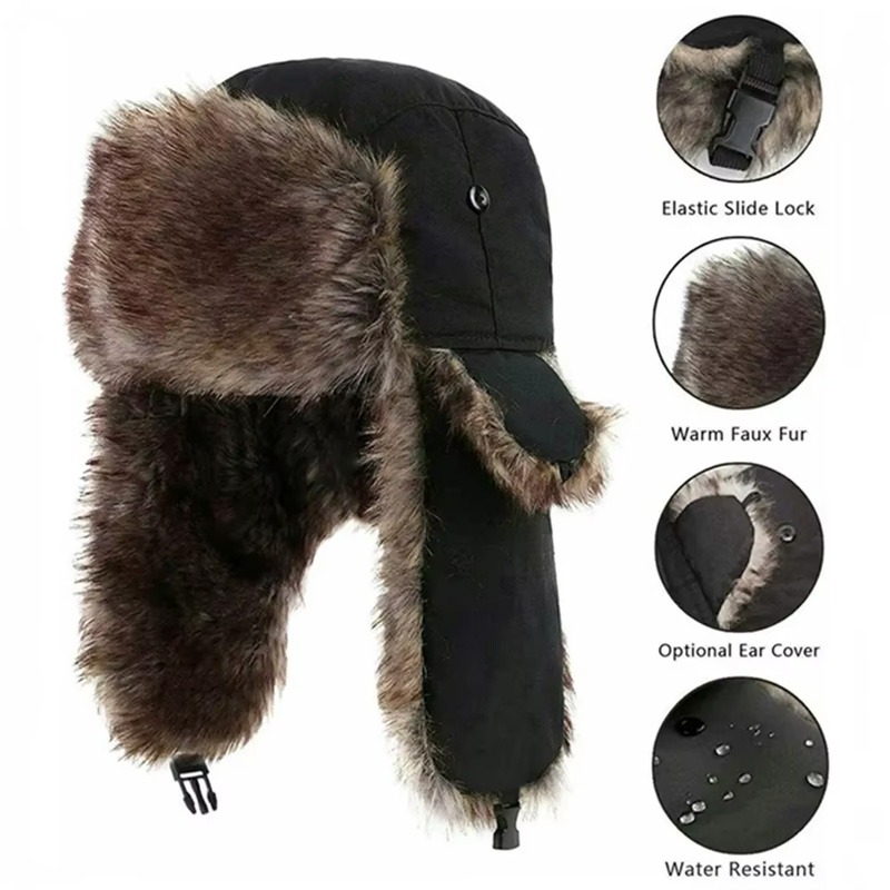 Inverno russo ushanka chapéu m - Winter Trapper Hat avaliação e preço