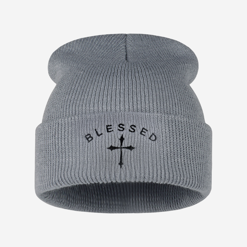 Gorro de Malha com Cruz Bordad - Beanie Cuffed Knit avaliação e preço