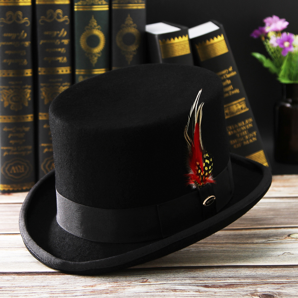 Novo chapéu masculino 100% lã  - Fedora Hat Wool avaliação e preço