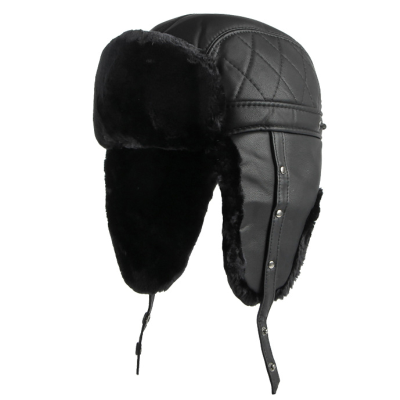 Ht4002 novo couro do plutônio  - Trapper Hat Ear Flap avaliação e preço