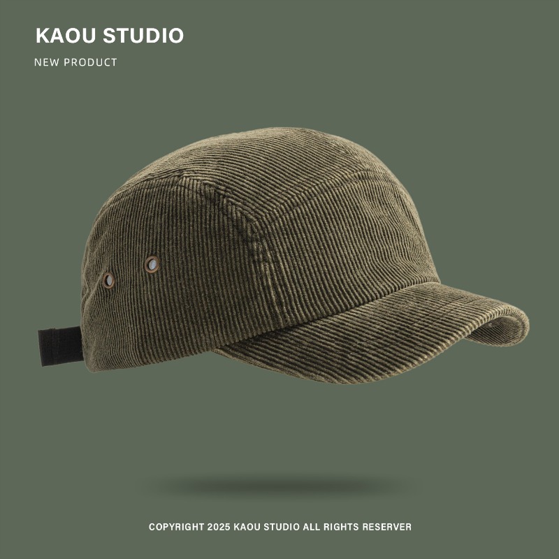 Boné Unissex de Corduroy com 5 - Corduroy Cap 5 Panel avaliação e preço