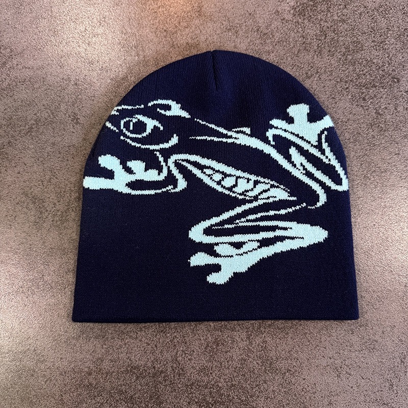 Gorro com estampa de sapo de á - Beanie Cuffed Knit avaliação e preço