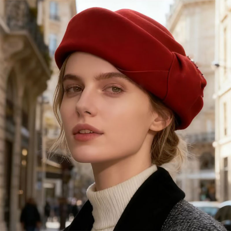 Novo clássico boina de feltro  - Beret French Wool avaliação e preço