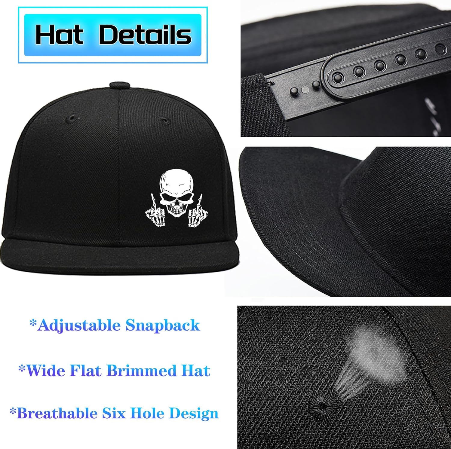 Chapéus snapback de dedo médio - Snapback Hat Flat avaliação e preço